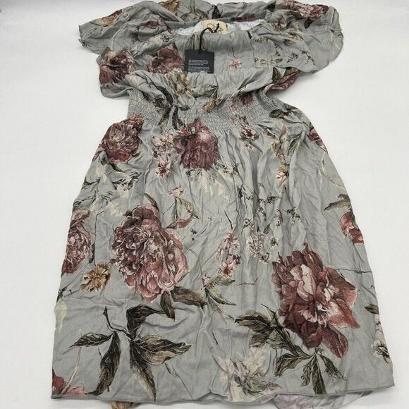 Chaser Floral Mini dress smocked waist size Medium NWT - Picture 1 of 3